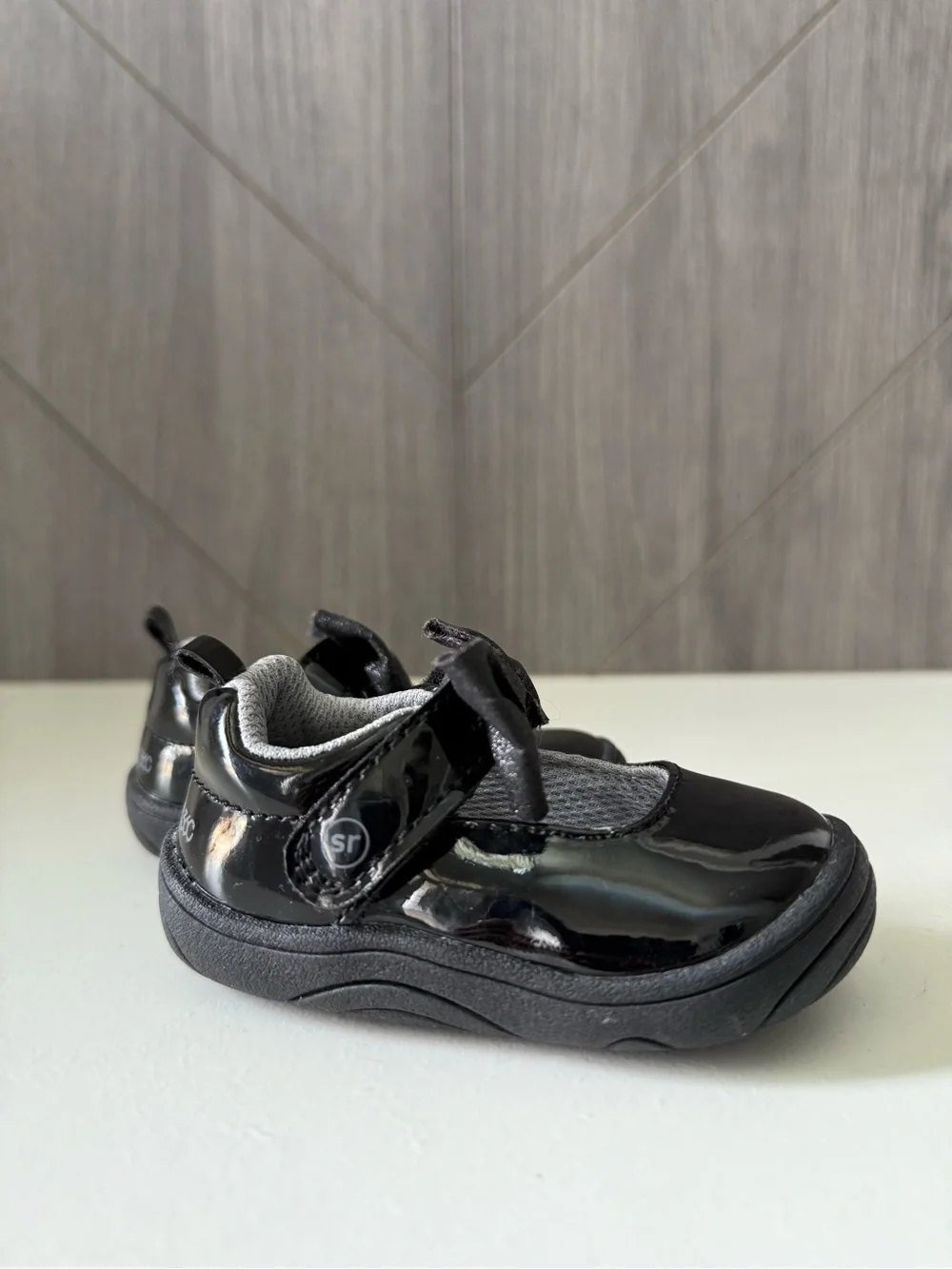 Stride Rite Baby Girl Black Patent Mary Jane Shoes